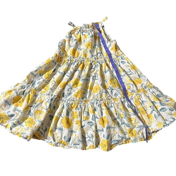 C&C California girls size small white and yellow spaghetti strap dress - Picture 3 of 5